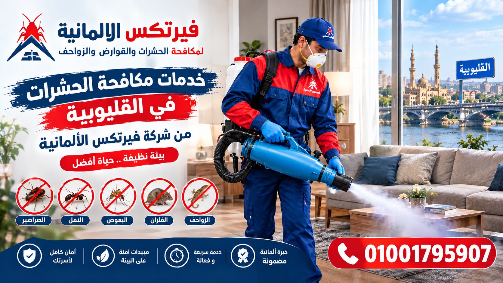 خدمات مكافحة الحشرات في القليوبية