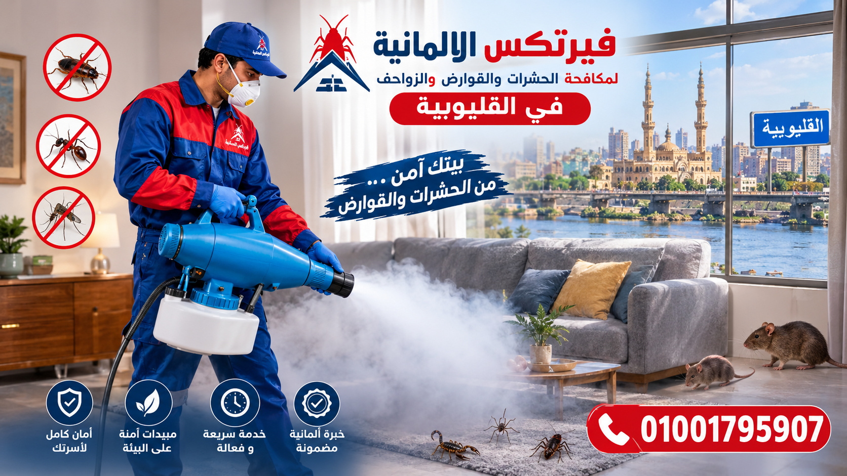 شركة مكافحة حشرات في القليوبية
