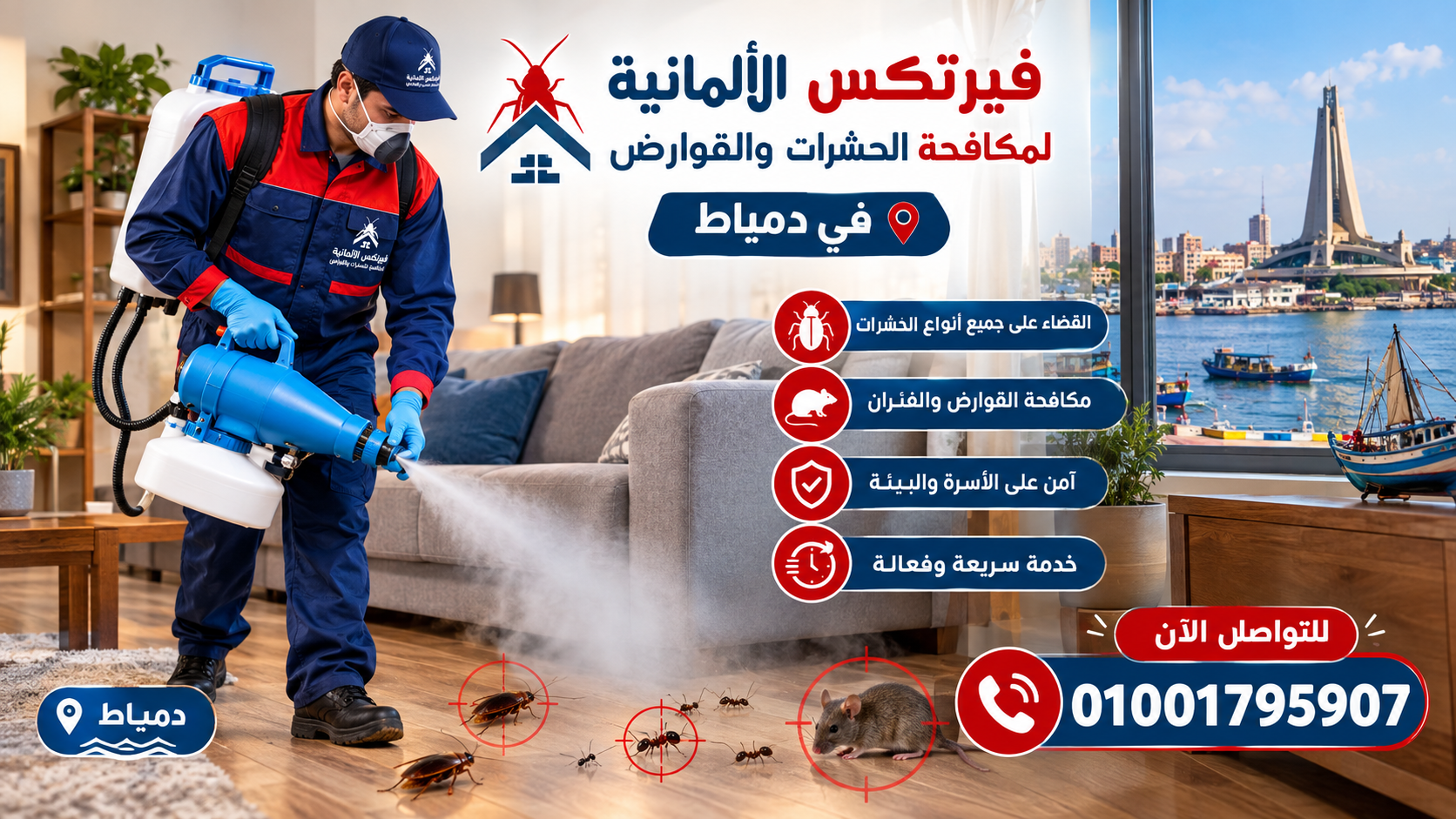 شركة مكافحة حشرات في دمياط شركة مكافحة حشرات في دمياط